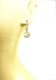 Moonstone Bezel Drop Earrings