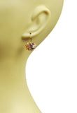 Mixed Sapphire Cluster Vermeil Earrings