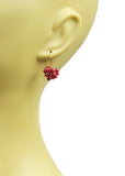 Ruby Cluster Vermeil Earrings