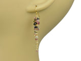 Tourmaline Cascade Cluster Vermeil Earrings