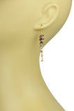 Tourmaline Cascade Cluster Vermeil Earrings