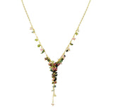 Mixed Tourmaline Cascading Cluster Necklace